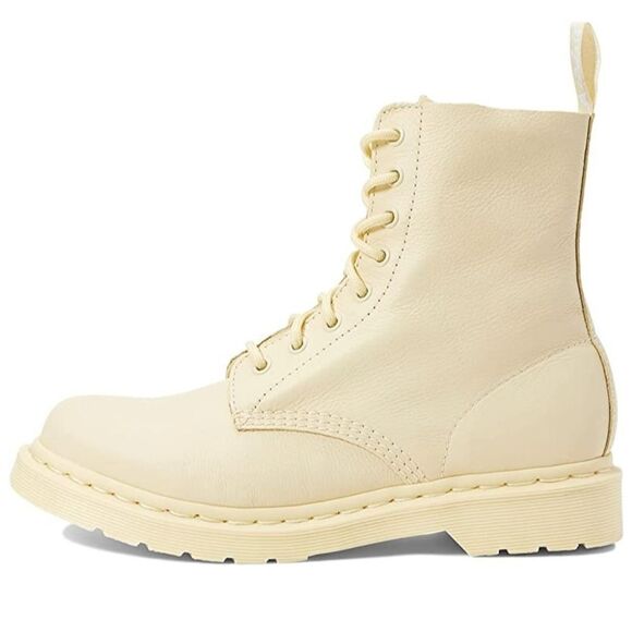 🩵NIB Dr. Martens Toile Cream Mono Pascal Virginia Leather 1460 Boots Size 8 - Picture 15 of 16